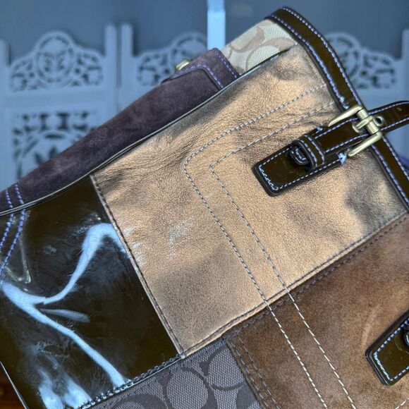 Coach Patchwork Tote Bag with Matching Clutch F06J-F10432 - Picture 5 of 8